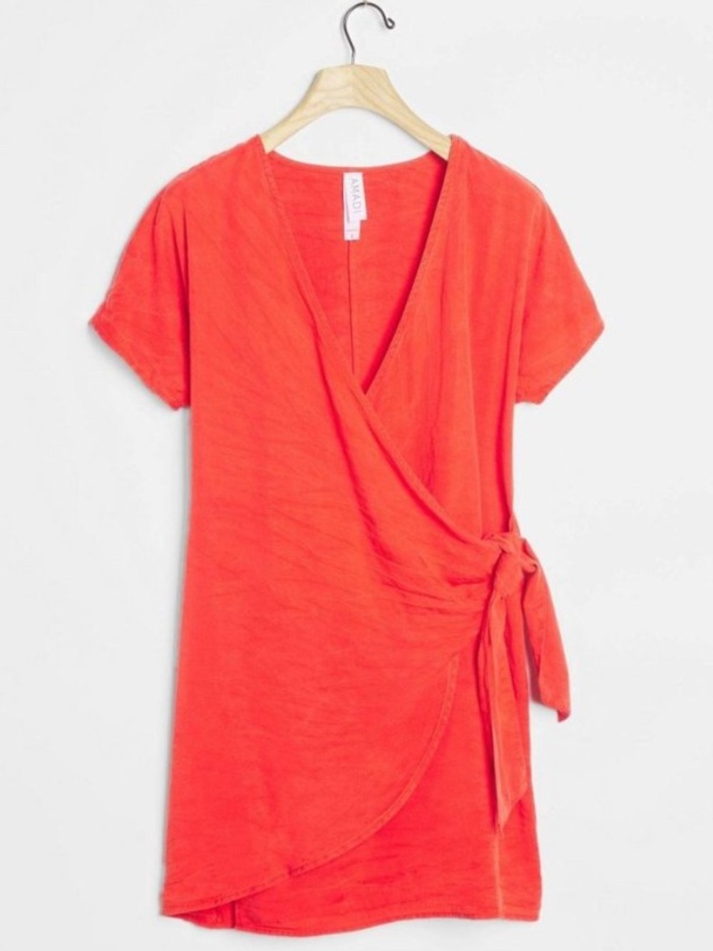 NWT Anthropologie Amadi Miena Red Wrap Dress Medium M